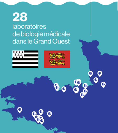 Ouest Biologie et ses 28 laboratoires dans le Grand Ouest