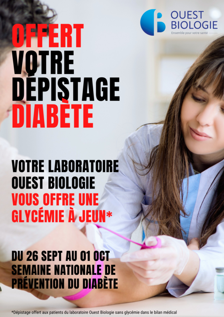 Votre dépistage offert Ouest Biologie